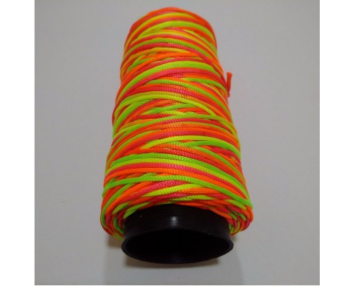 FLUORESCENT MULTI COLOR Viscose Rayon Cord Dori Thread Yarn - For Embroidery Crochet Knitting Lace Jewelry - 170+ Yards - 70+ Grams